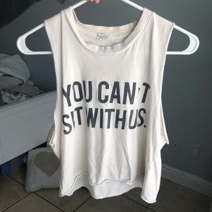 “you can’t sit with us” crop top